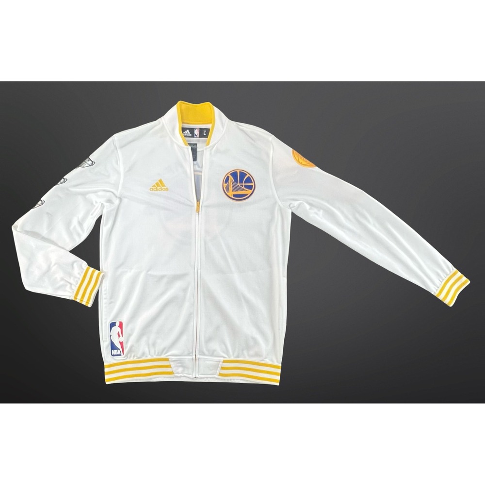 Adidas Golden State Warriors 2015 NBA Champions Jacket Mens L On Court Warm Up